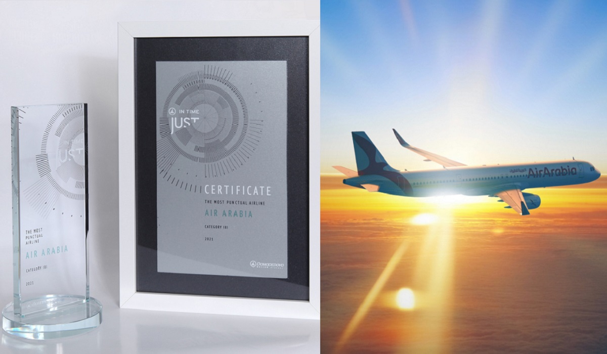 Air Arabia named the Most Punctual Airline in 2021 at Moscow Domodedovo Airport